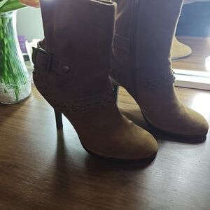 Brown Suede Ankle Boots